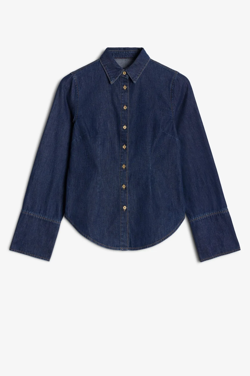 Tailliertes Denim Shirt
