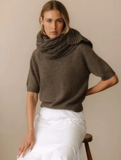 ANNA V BERG Anita Sweater in Soft Nougat