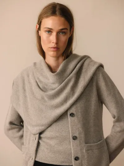 ANNA V BERG Cami Scarf Brushed in Almond Powder