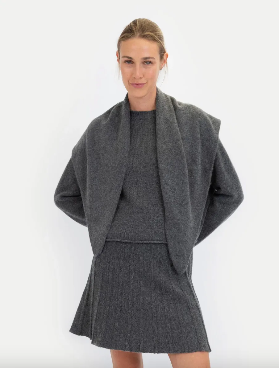 Cami Scarf Brushed in Midnight Stone