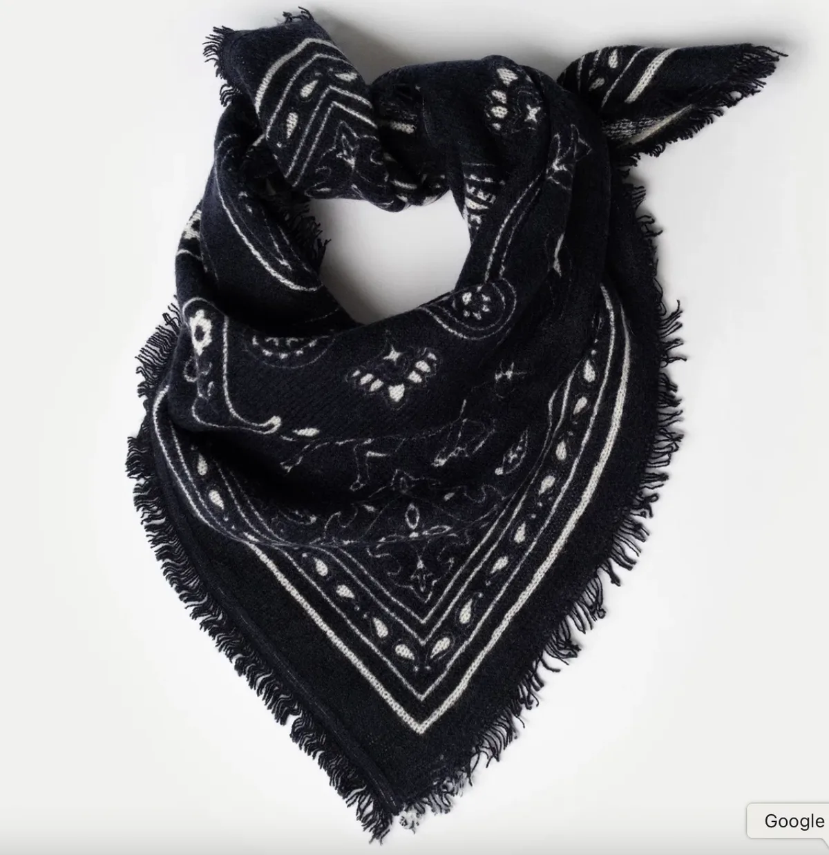 Nele Scarf Small in Deep Blue/White