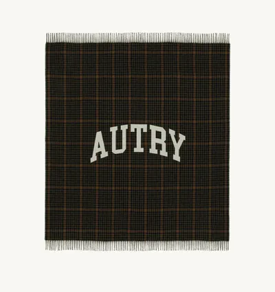Autry International S.R.L. Karierte Decke mit Fransen