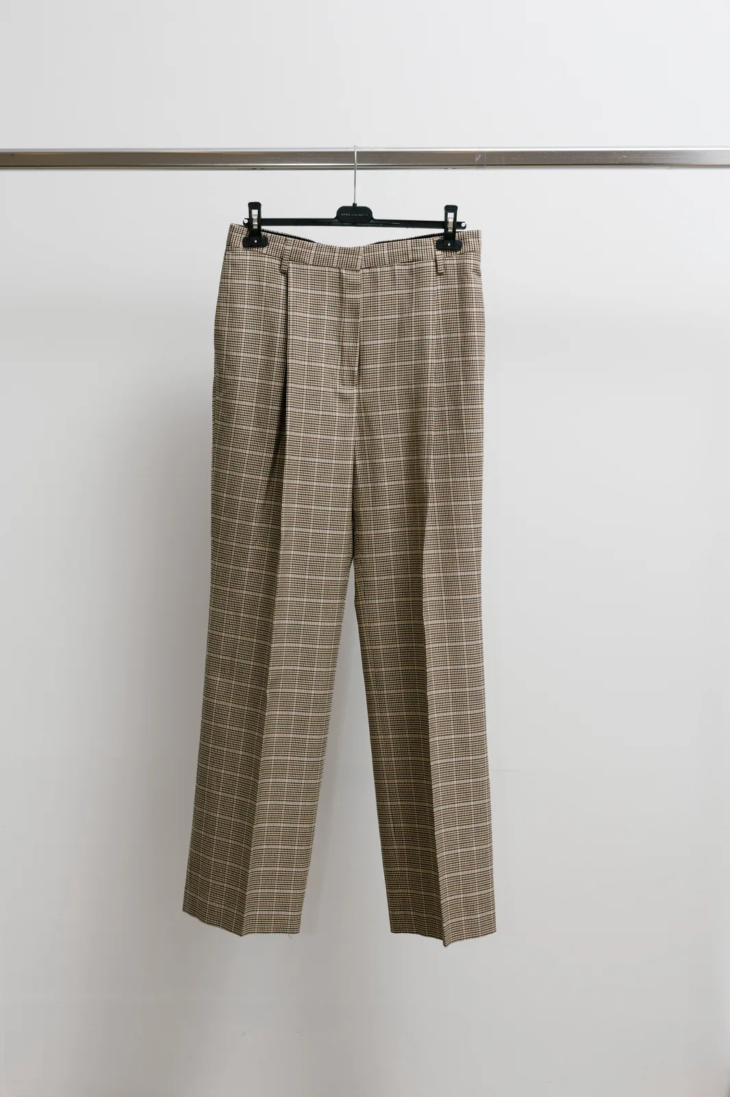 Karierte Hose beige