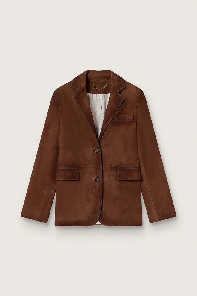 Leder Blazer cambridge brown