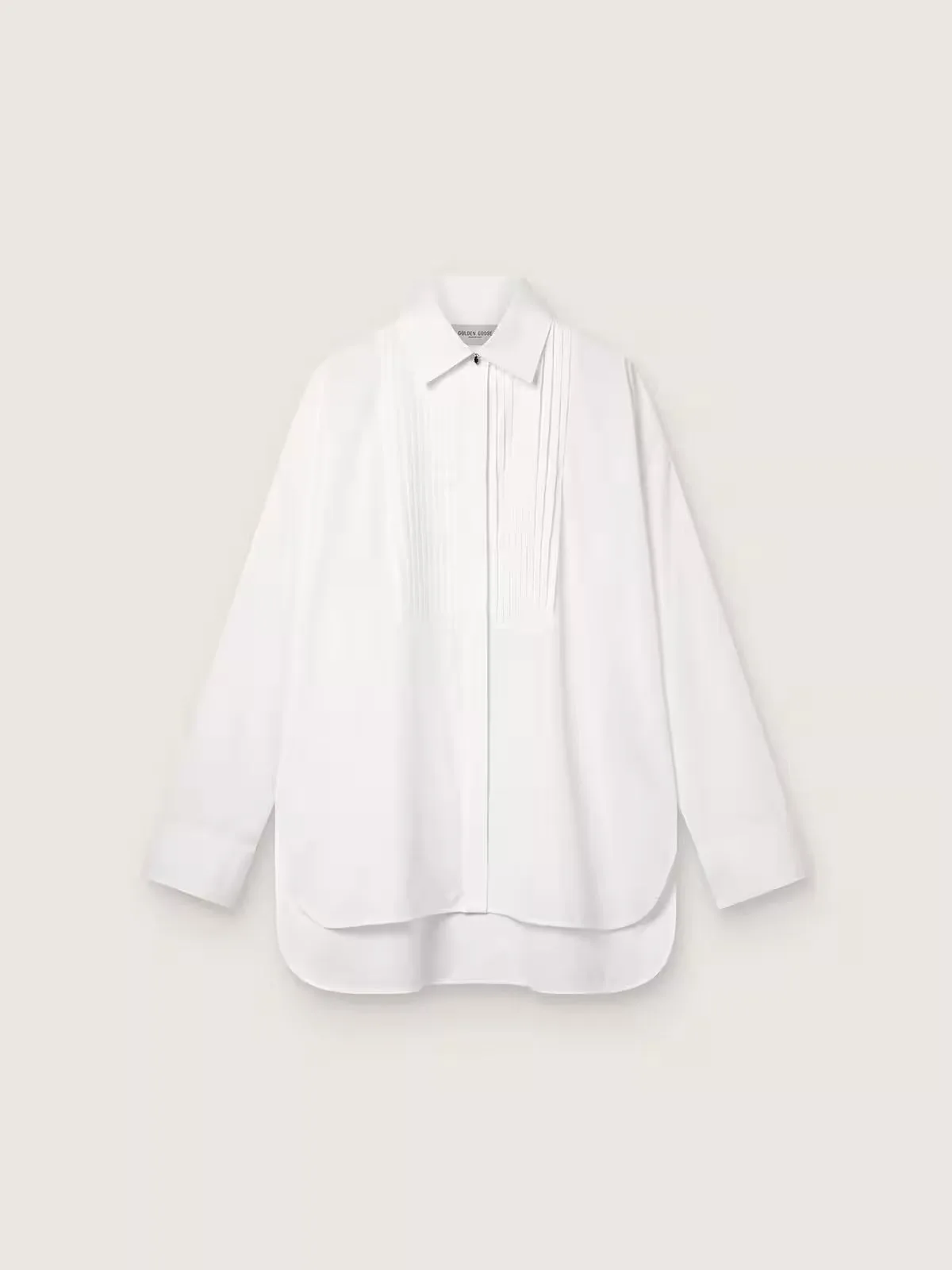 Oversize Bluse mit Plisseedetail