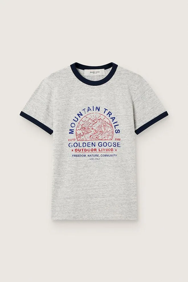 T-Shirt mit Print grau