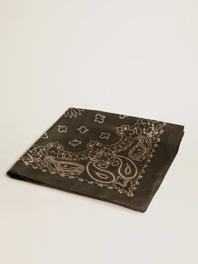 Golden Goose Tuch mit Paisleymuster moss green