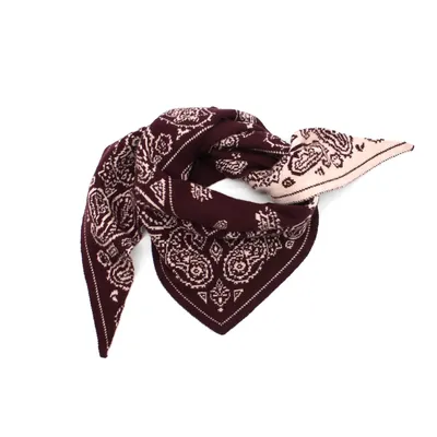 Hüsken Studio Strick Bandana klein bordeuax
