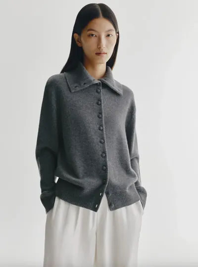 Lisa Yang Denie Cardigan _ Graphite 0826