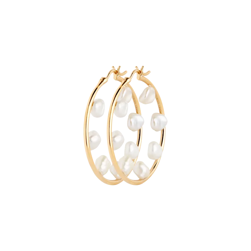Baroque 35 Hoop Gold