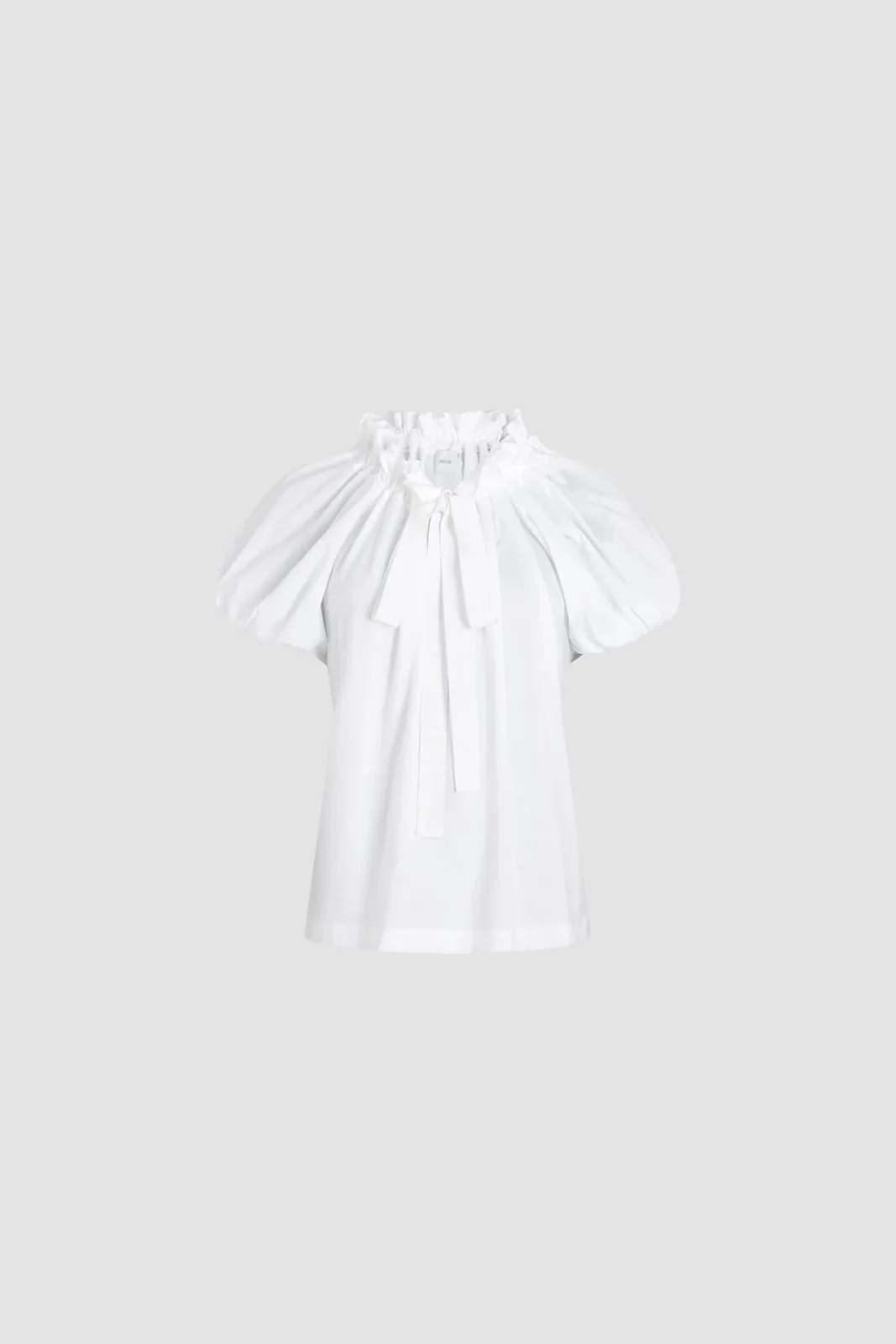 T-Shirt mit Kordelzug weiss
