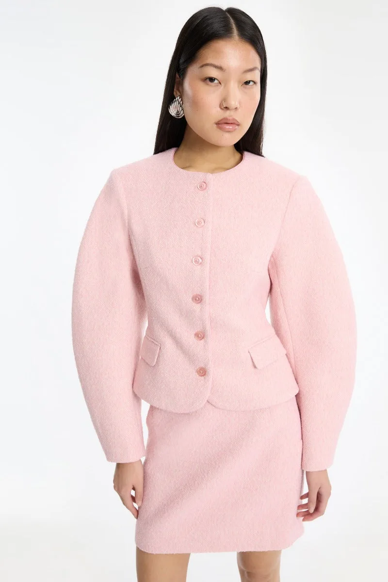BOUCLE MINI SKIRT pink
