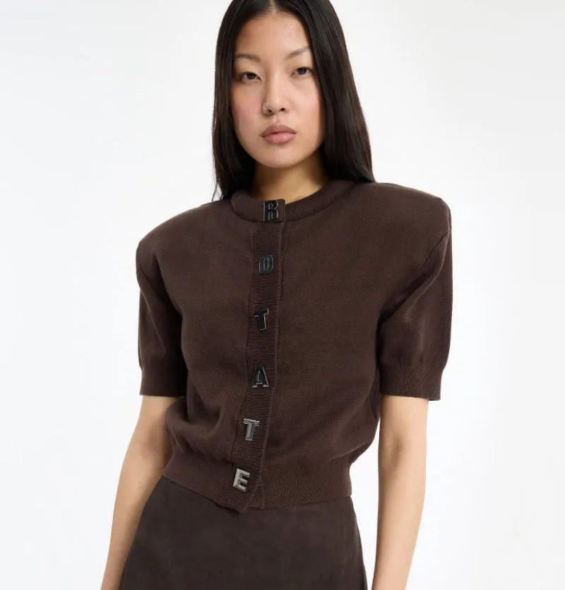 FIRM KNIT CARDIGAN brown