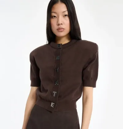 ROTATE FIRM KNIT CARDIGAN brown