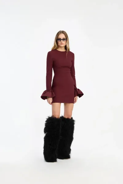 ROTATE Frill Sleeved Mini Dress