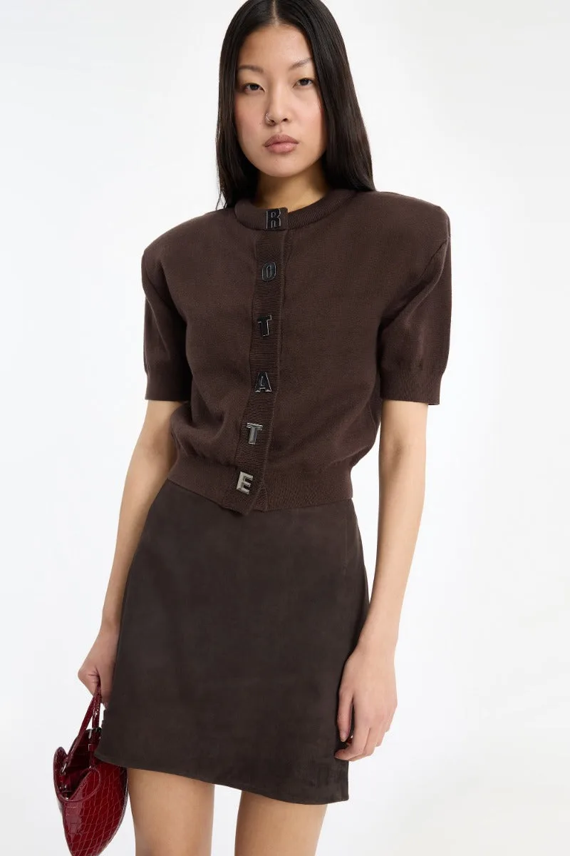 SUEDE MINI SKIRT brown