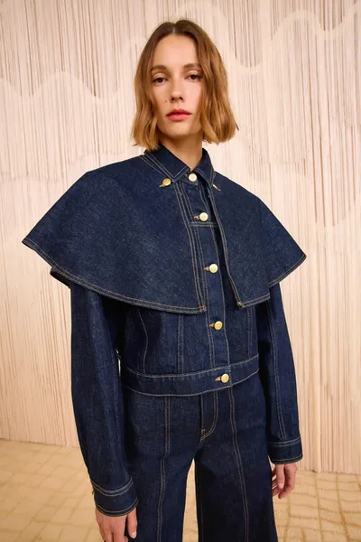 Ulla Johnson The Agata Denim Cape Jacket