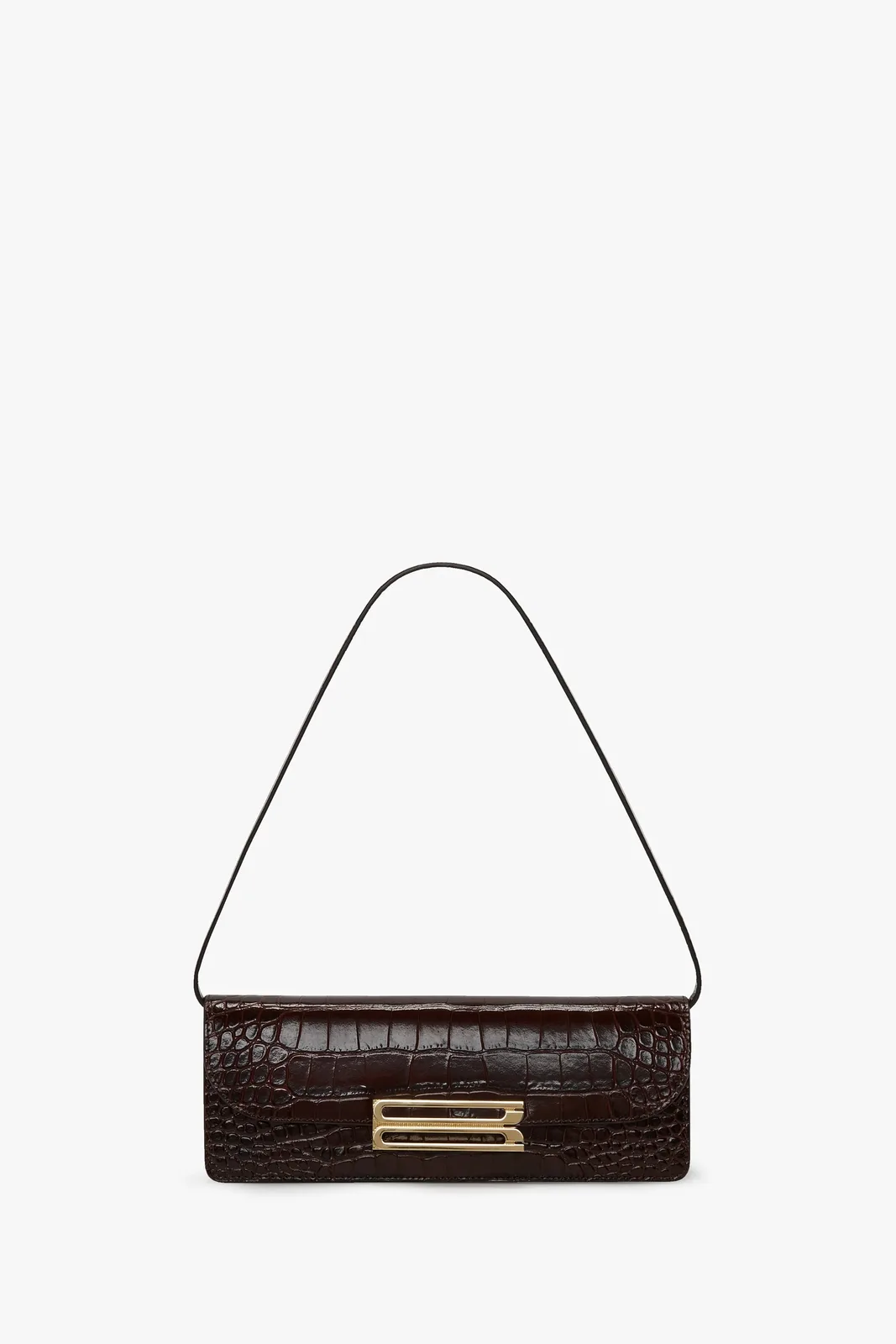 Dorian East-West Clutch dark brown