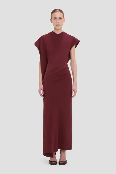 Victoria Beckham Victoria Midi Dress cinnabar red