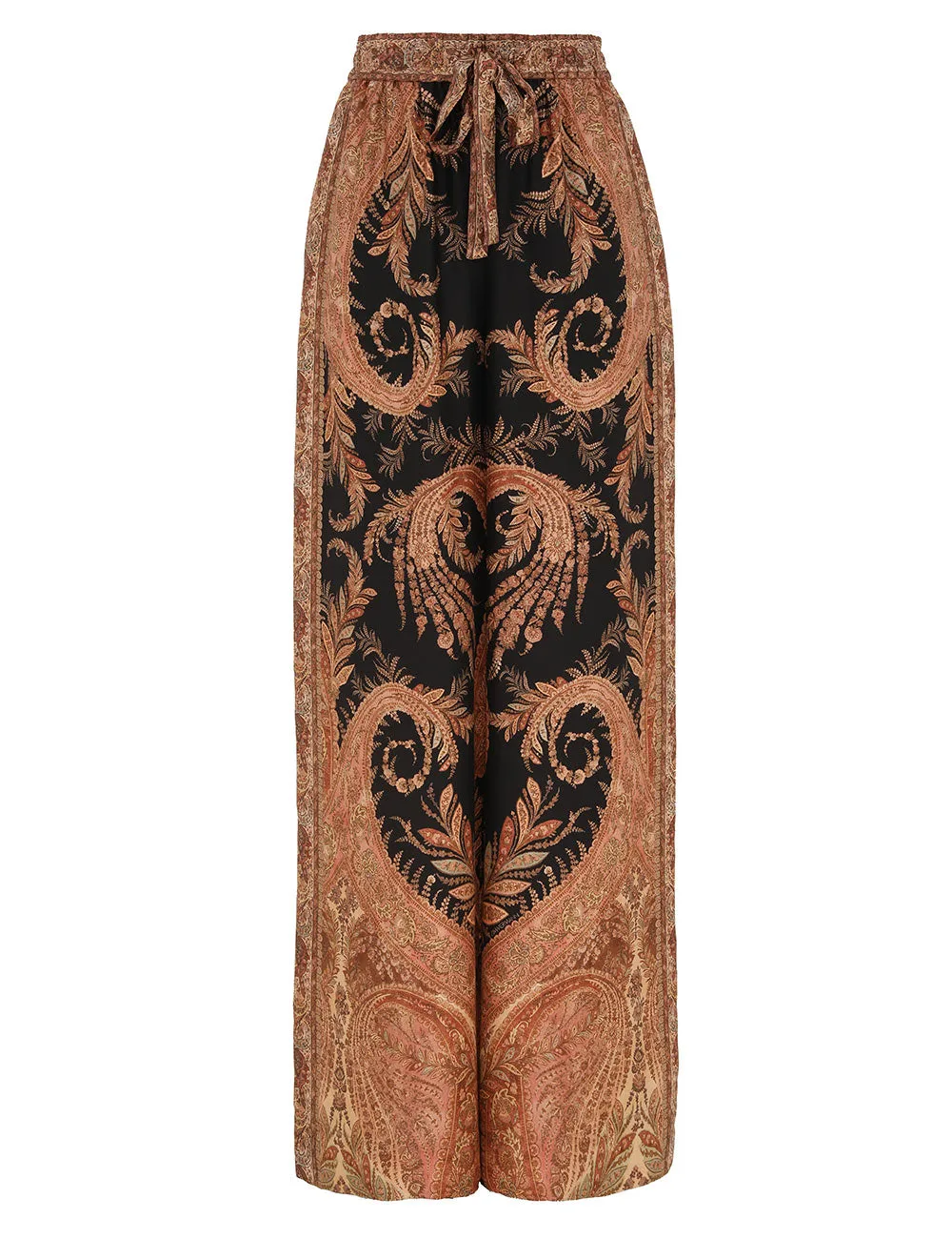 Zimmermann Hypnotic Seidenhose black paisley