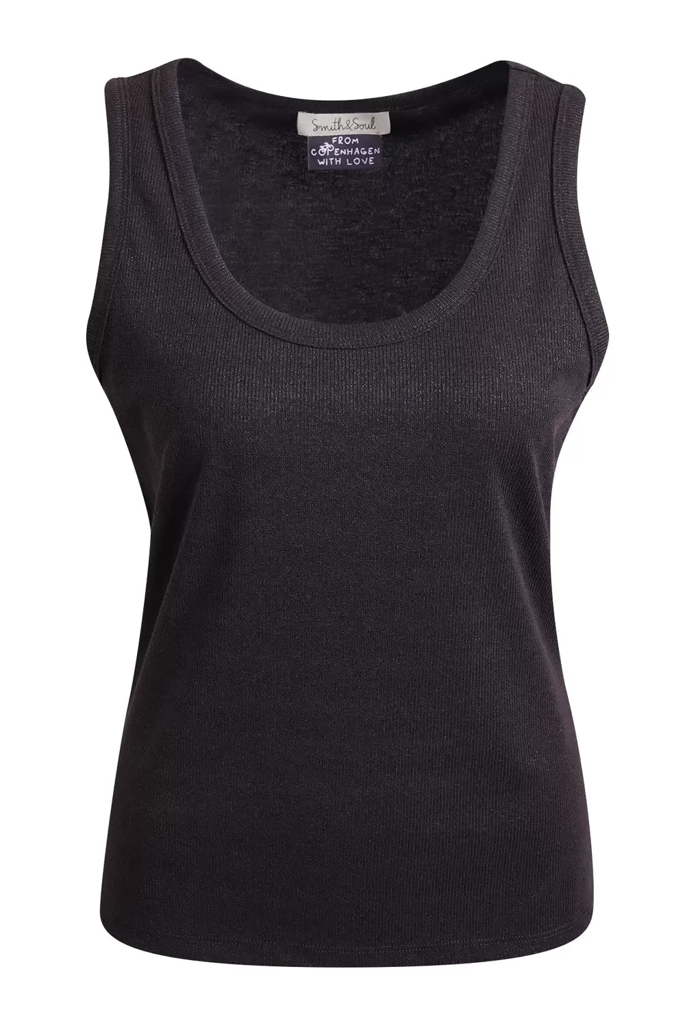 Fitted Metallic Rib Tanktop