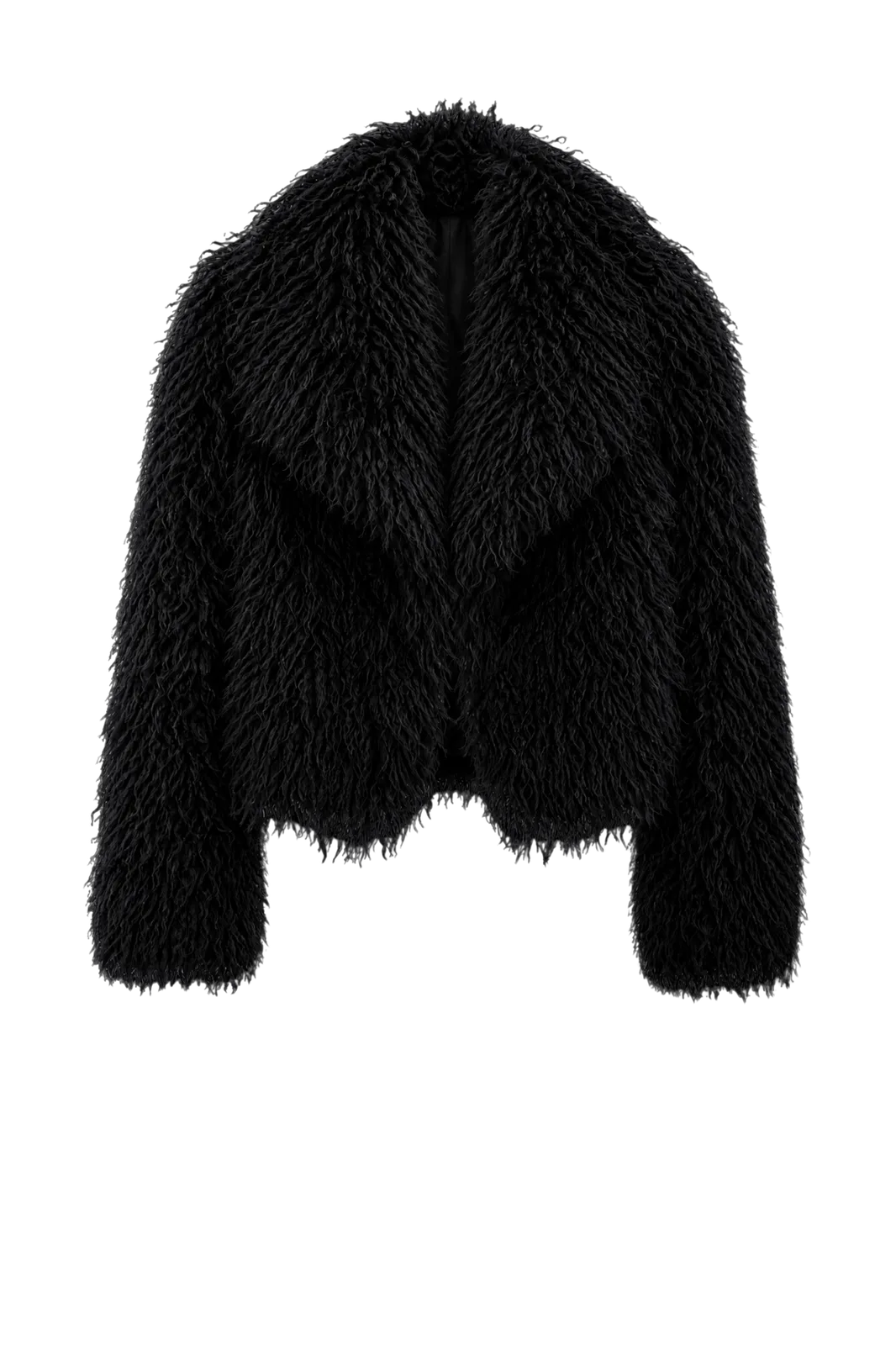Jacke Faux Fur in Black