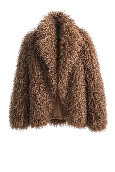 Betta Corradi Jacke Tonda Faux Fur in Light Brown