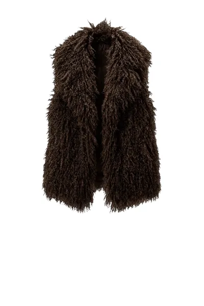 Betta Corradi Weste Faux Fur in Dark Brown