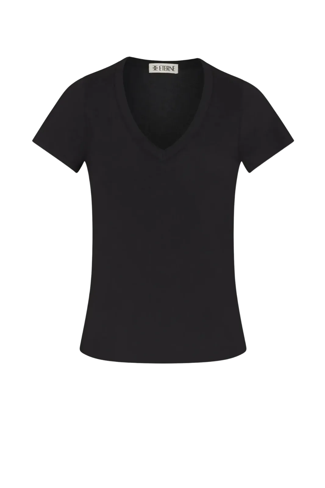 Shirt V-Neck in Black