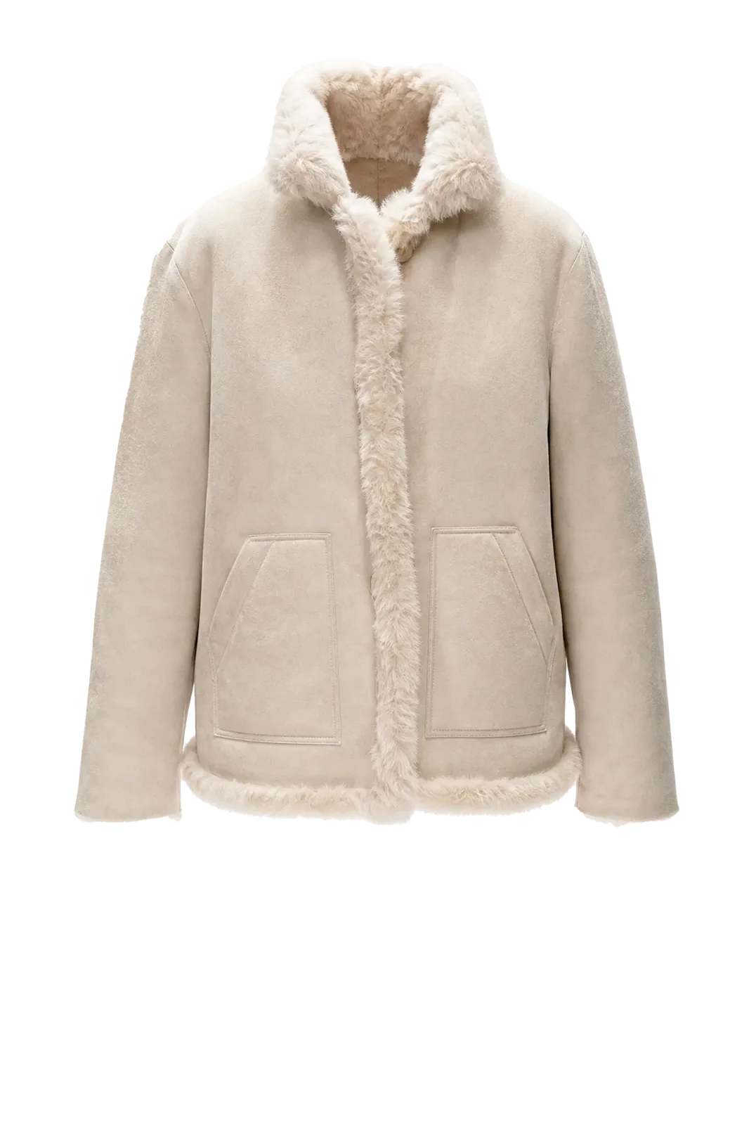 Jadia Lammfelljacke Cleo in Cream