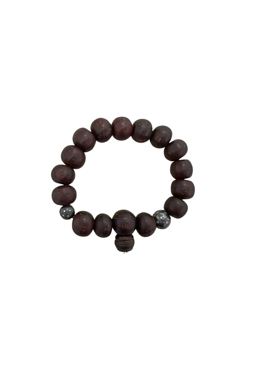 Beaded Bracelet #1 Globus 12/9 in Dark Brown