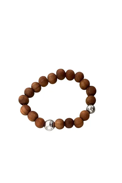Rosa Maria Beaded Bracelet #3 Globus 12/9 in Cognac