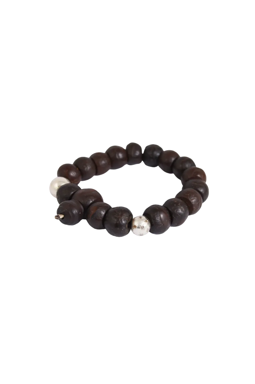 Beaded Bracelet #4 Globus 12/9 in Dark Brown
