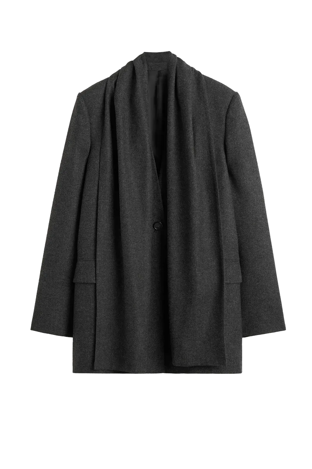 Blazer Scarf in Charcoal Melange