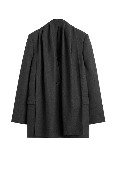 Toteme Blazer Scarf in Charcoal Melange