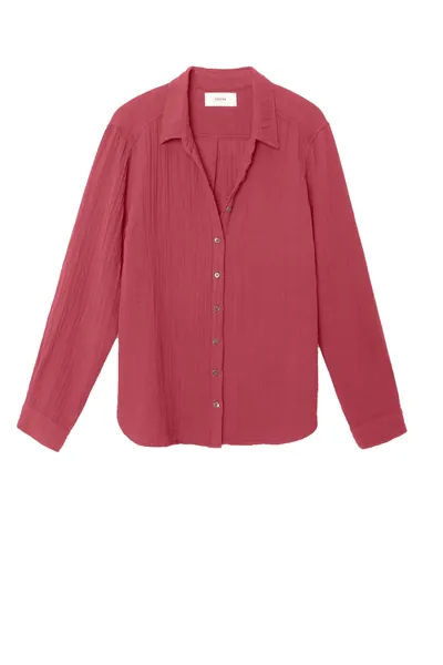 Xirena Bluse Chariot in Red Dahlia