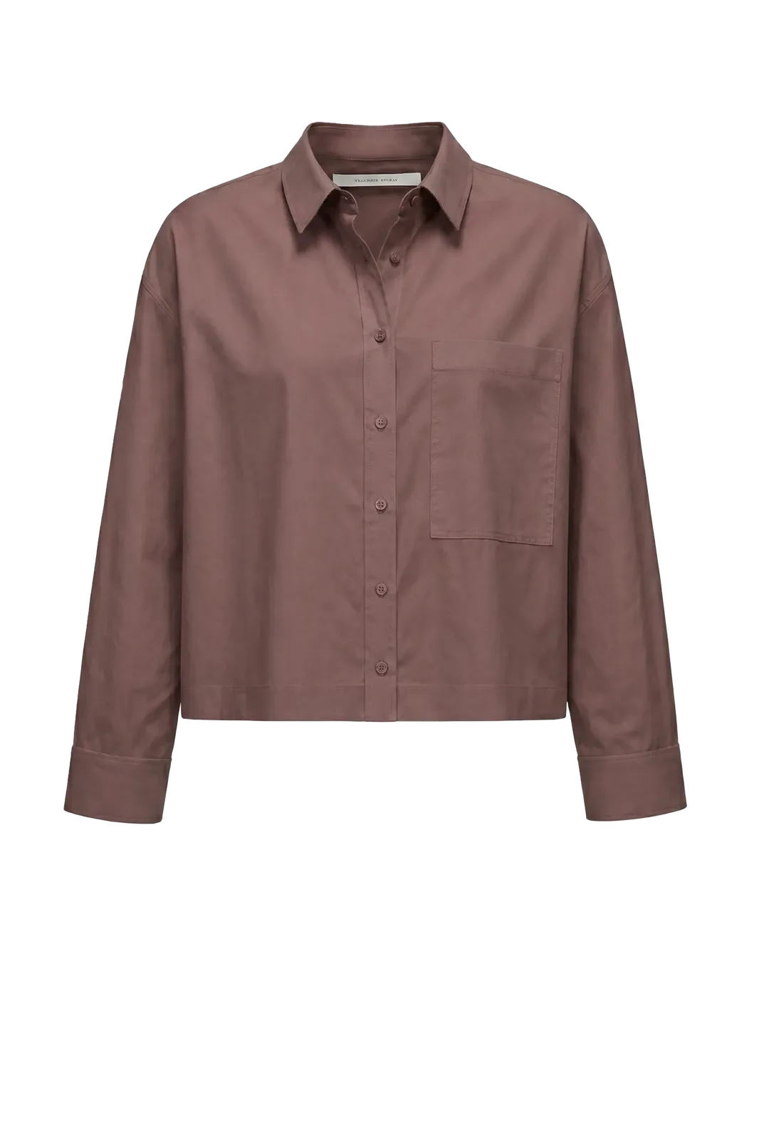 The White Shirt Bluse Jenna in Dark Brown