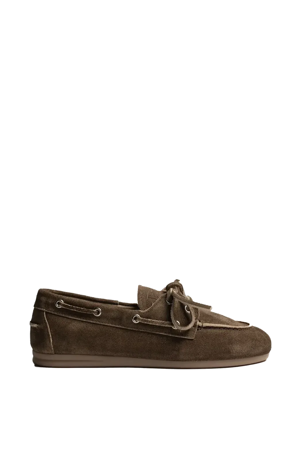 Boat Loafer Suede in Dark Brown