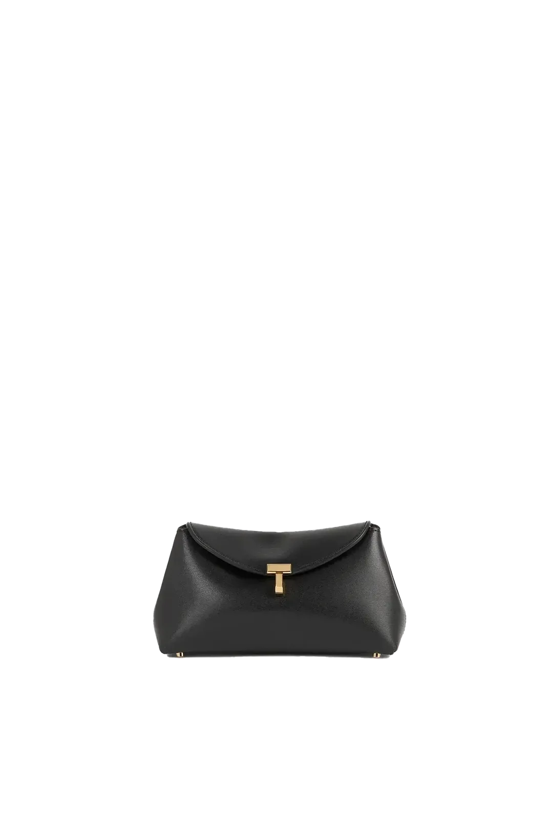 Clutch Mini T-Lock Leather in Black