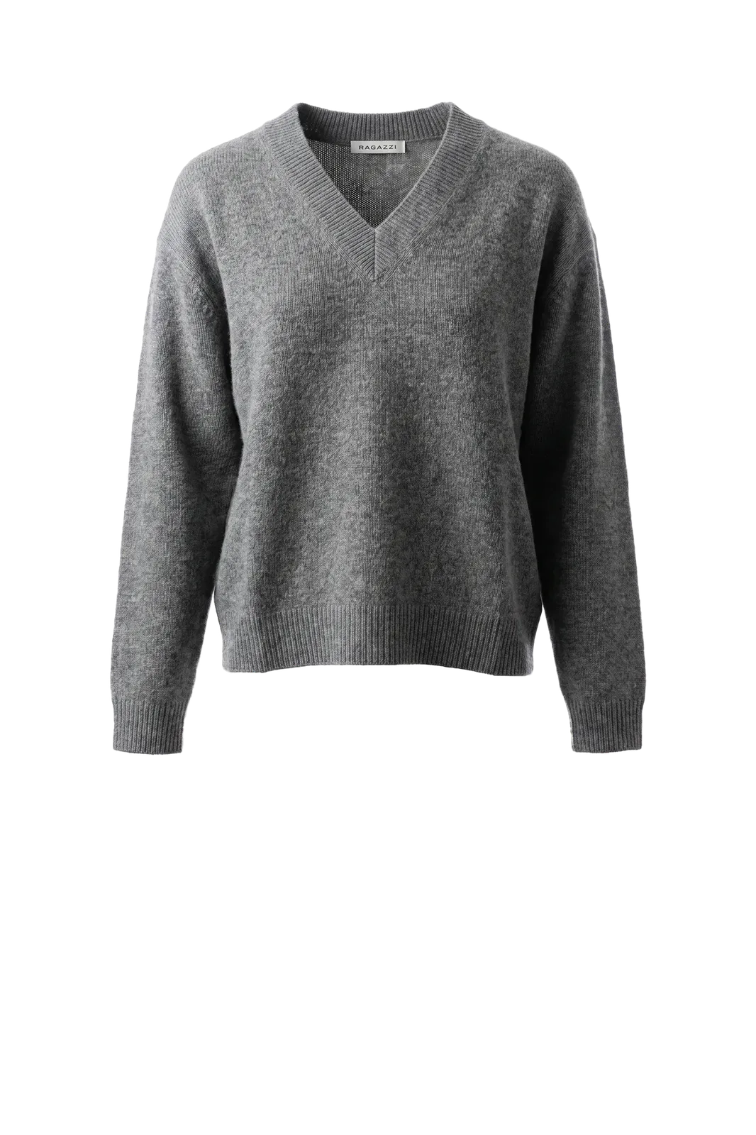 Cashmere Pullover V-Neck in Dark Grey