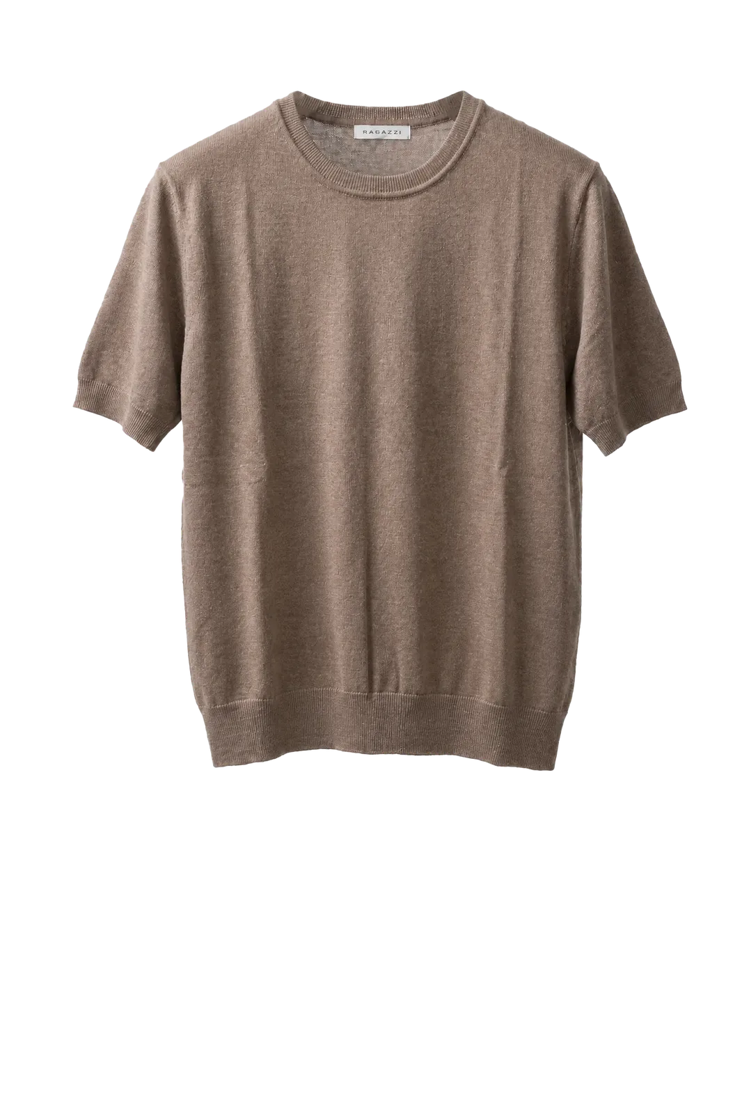 Pullover Crew Neck Short Sleeve in Dark Natural