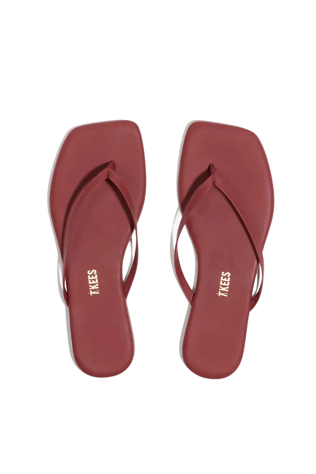 Flip-Flops Square Toe Lily in Burgundy