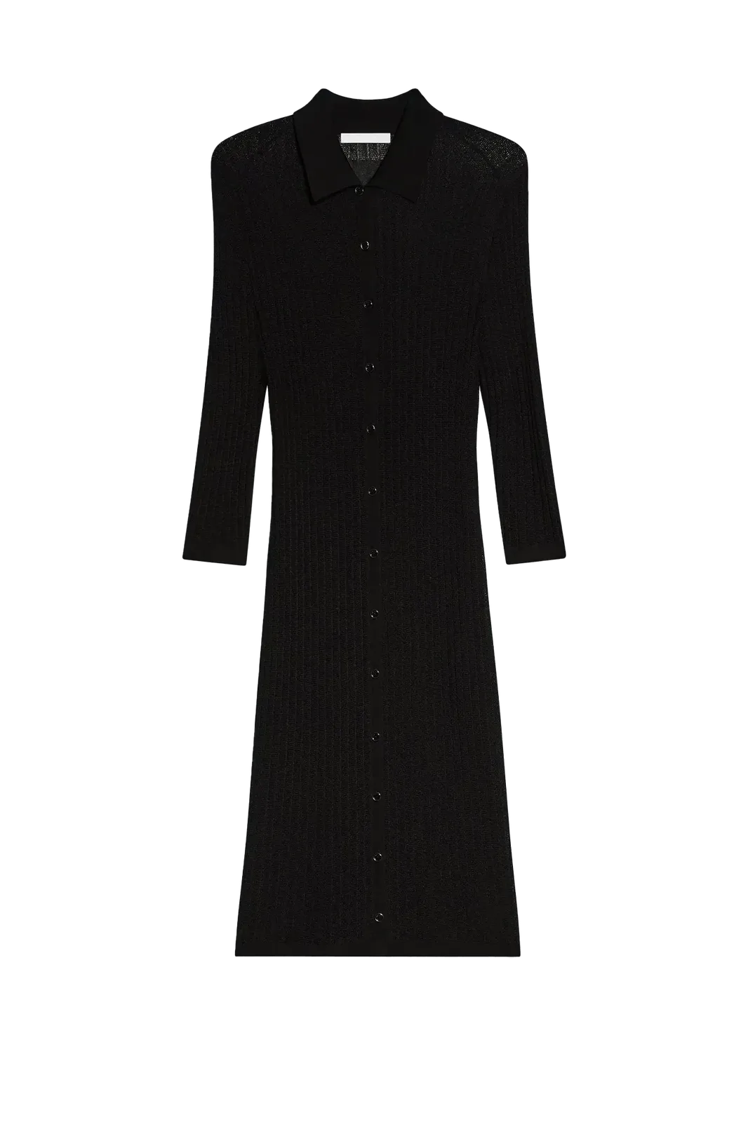 Helmut Lang Kleid Pointelle Polo in Black