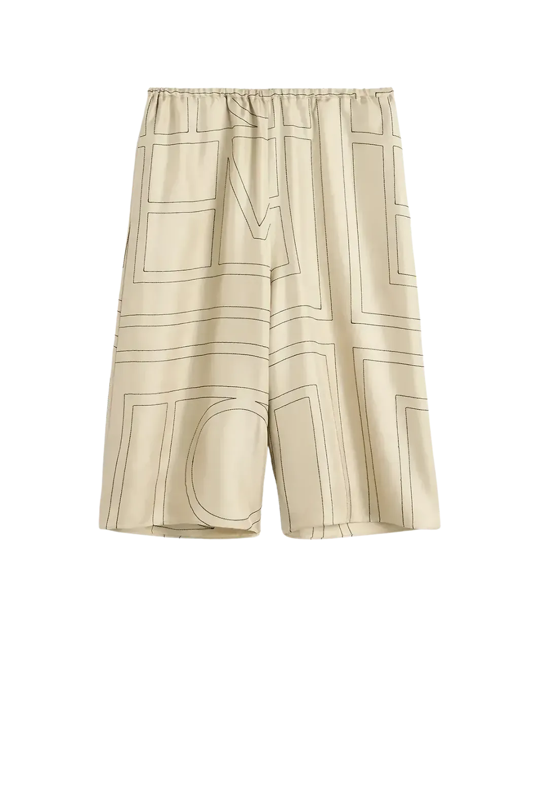 Hose Monogram Silk PJ Culottes in Ivory