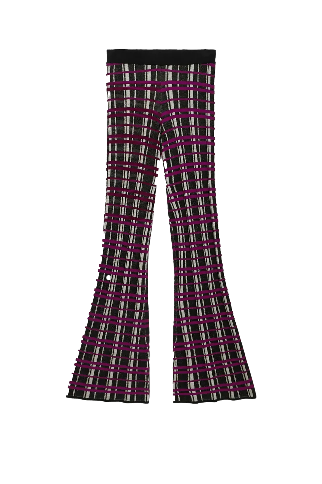 Guest in Residence Hose Plaid Flare in Black Combo