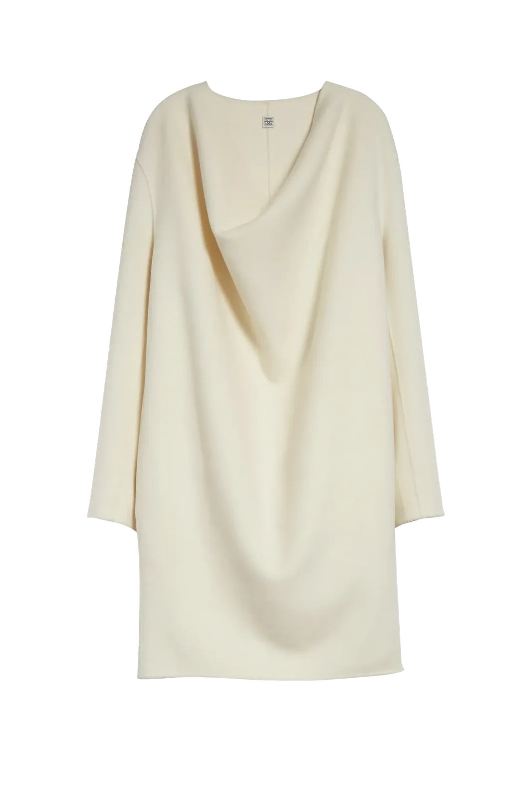 Kleid Cowl Doublé in Winter White
