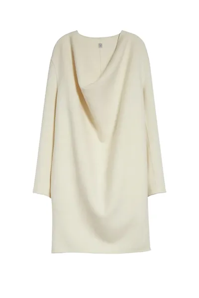 Toteme Kleid Cowl Doublé in Winter White