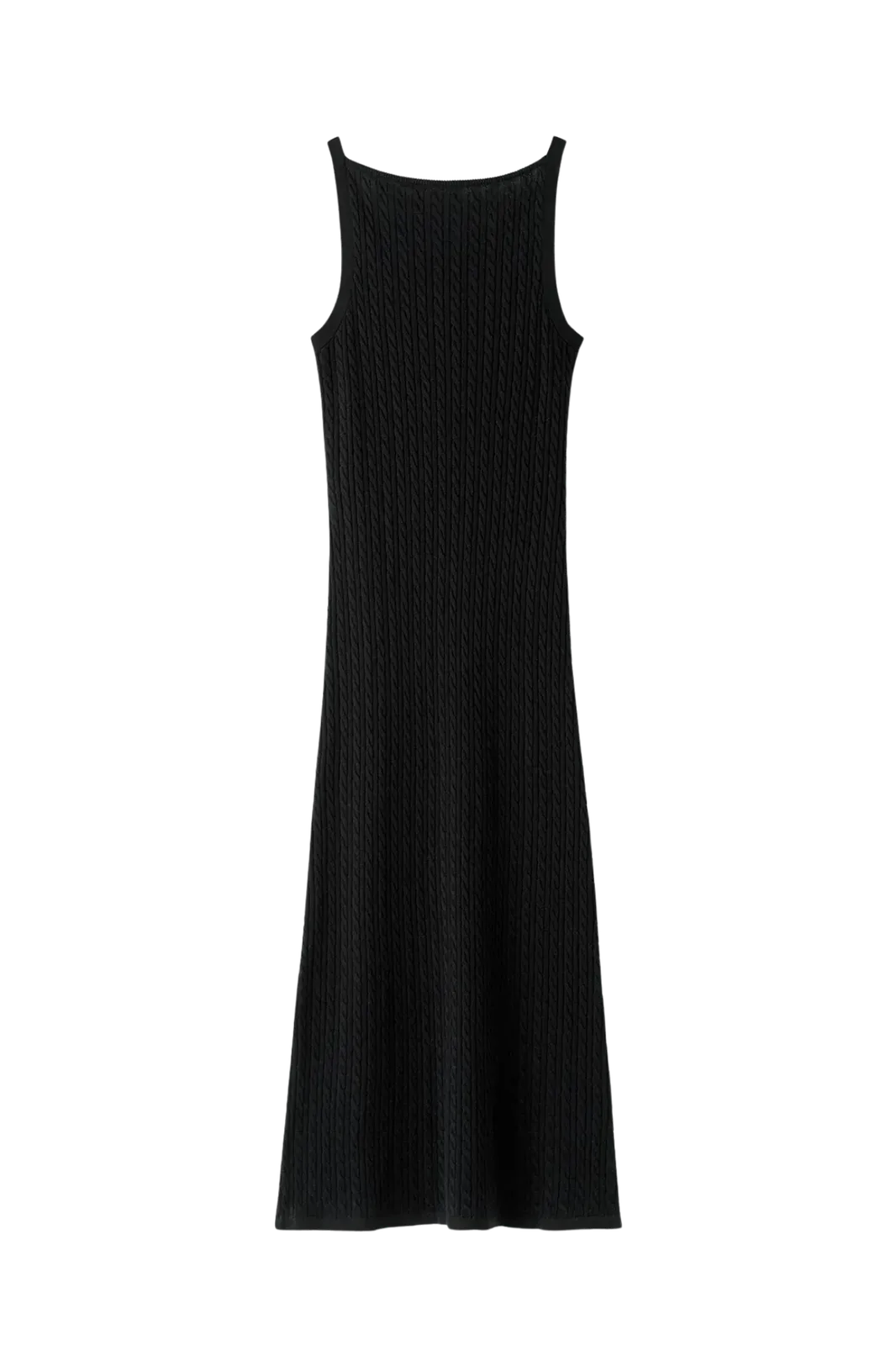 Kleid Fine Knit Cable Knit in Black