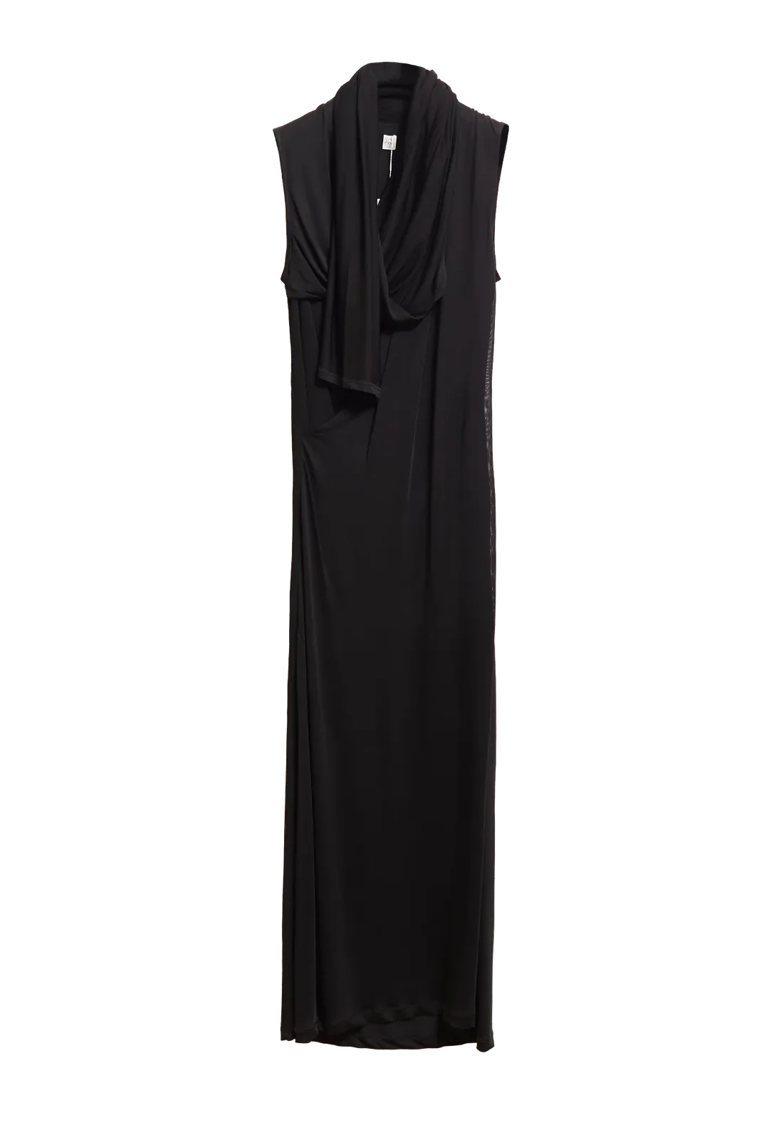 Kleid Overlapped Scarf in Black