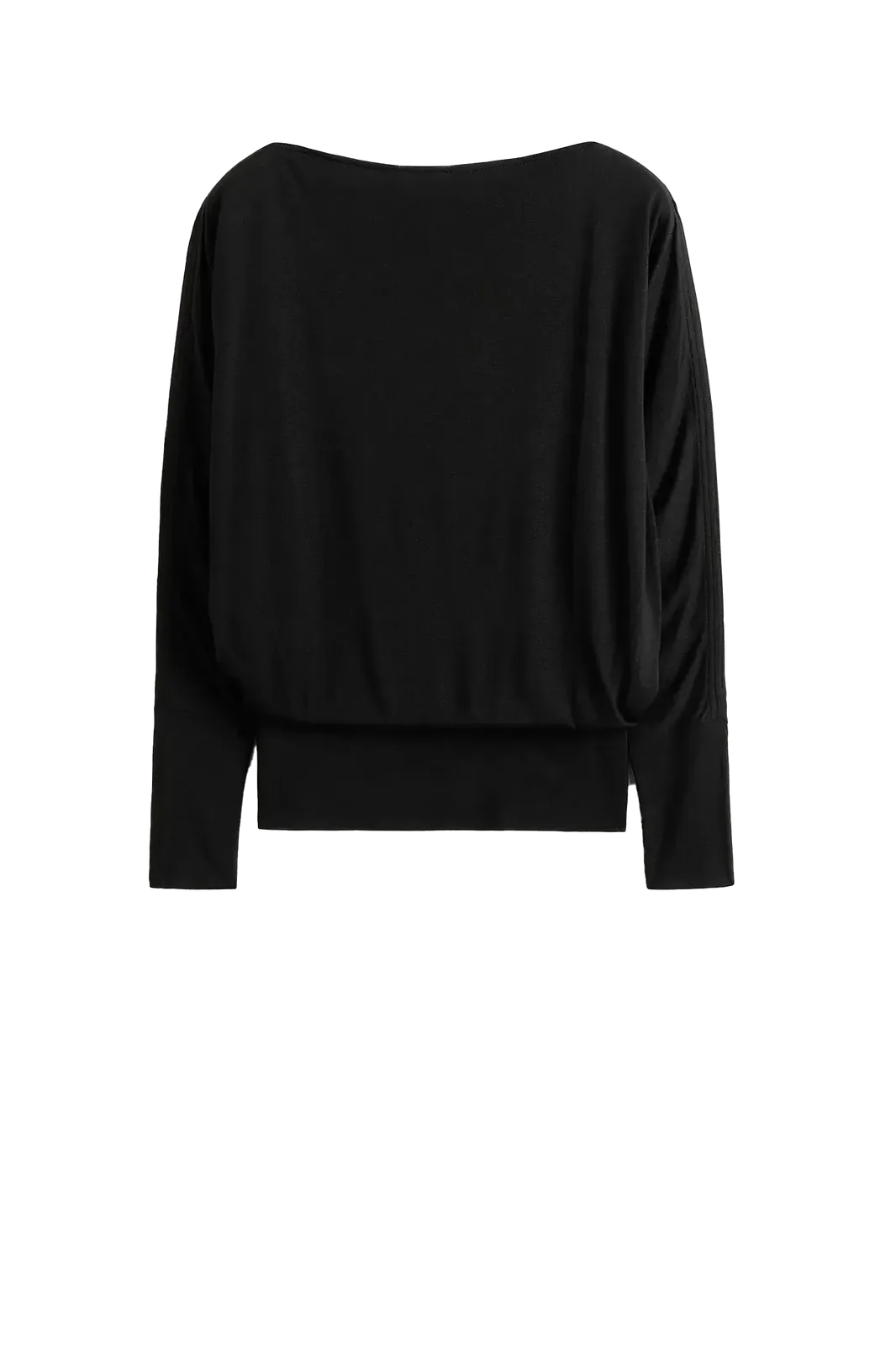 Longsleeve Boatneck Jersey in Black